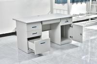 Bureau de travail avec 3 tiroirs, grand espace de rangement, structure en métal