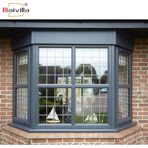 Maison Villa <span class=keywords><strong>Grande</strong></span> <span class=keywords><strong>baie</strong></span> <span class=keywords><strong>vitrée</strong></span> en aluminium à double vitrage avec design grill et impact ouragan à vendre - Product Image 1
