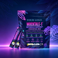 Mélange de boisson effervescente saveur citron menthe MOCKTALE-1, poudre bien-être avec L-Carnitine, CoQ10, extraits de plantes, en sachet individuel, OEM