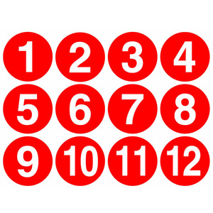 PVC-Nummernaufkleber Modell S05069 Großhandel Kundenspezifisch Wasserfest Ölbeständig Selbstklebend Nicht Trocknend Farbbedruckte Kennzeichnung - Product Image 5