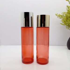 Botella de Tónico PET Mate Esmerilado Rosa de 30ml 50ml 60ml 80ml 100ml 120ml 150ml con Tapas de Rosca Doradas, Envase para Cosméticos - Product Image 1