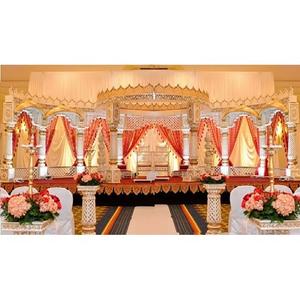 Mandap de Boda King Mandap Jodha Akbar, Juego de Mandap de Estilo Tradicional Mughal, Mandap Redondo de Fibra de Lujo para Salones de Boda en EE. UU. en Venta - Product Image 1
