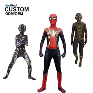 Nuevo Disfraz de Cosplay 2026, <span class=keywords><strong>Traje</strong></span> de Spider-Man Negro y Dorado, Zentai de Cuerpo Entero con Estampado de Superhéroe para Halloween, Carnaval, Fiesta IM171-W - Product Image 1