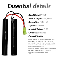 Batterie rechargeable NIMH SC 1600MAH 9.6V pour mini connexion papillon déjeuner pour Airsoft MP5 M4 G36C M110 SR25 M249 M240B M14