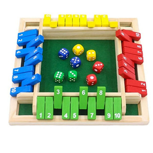 <span class=keywords><strong>Jeu</strong></span> de dés <span class=keywords><strong>en</strong></span> bois pour 4 joueurs |   <span class=keywords><strong>Jeu</strong></span> de société classique familial Shut the Box - Product Image 3