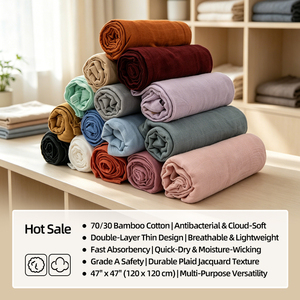 Couverture en mousseline <span class=keywords><strong>de</strong></span> <span class=keywords><strong>coton</strong></span> <span class=keywords><strong>de</strong></span> bambou multi-usage, <span class=keywords><strong>double</strong></span> couche, fine <span class=keywords><strong>gaze</strong></span>, grande taille, pour poussette, couverture d'allaitement et serviette <span class=keywords><strong>de</strong></span> bain - Product Image 2