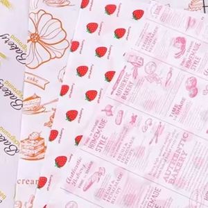 Papier d'emballage alimentaire personnalisé avec logo imprimé, résistant à la graisse, pour sandwichs et burgers, revêtement simple face pour pain et biscuits - Product Image 5