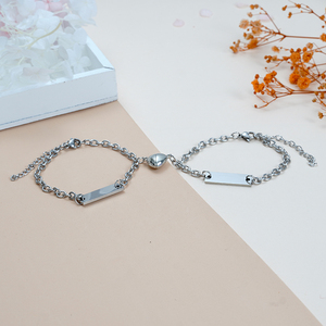 Bracciale in Acciaio Inossidabile con Magnete Affinità Mutua Bracciale per Coppie Charm Regalo per San Valentino SB047 - Product Image 5