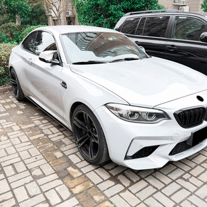Amp-Z Bmw M2 F87 Side Skirts Piano Black Carbon Fiber Texture Matte Finish Left Side Body Kit For 2016-2021 <b>Models</b> - Product Image 1