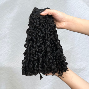 Extensiones de cabello virgen indio de Grado Superior | Doble trama cuerpo agua onda Fumi Curl | Cabello crudo de un solo donante - Product Image 1