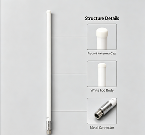 Antena de Estación Base de Fibra de Vidrio <span class=keywords><strong>Aurara</strong></span> Yu DP01 WIFI para Exteriores, Doble Banda 2.4G y 5G, 12dBi de Alta Ganancia, Conector N Macho, Montaje en Poste, IP67 - Product Image 3