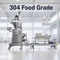 Équipement de remplissage semi-automatique de poudre sèche avec système d'alimentation pour machine d'emballage de poudre de matcha, de lait instantané et de lessive