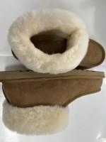 Chaussures d'intérieur en cuir de mouton australien double face, chaudes pour l'hiver, de haute qualité, prix bas, fabrication d'usine, échantillon disponible