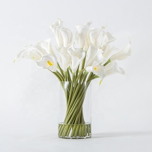 Flores Artificiales de Lirio Calla de Terciopelo Blanco con Tacto Real, Personalizadas OEM ODM, con Jarrón para Decoración de Vestíbulos de Hotel - Product Image 2