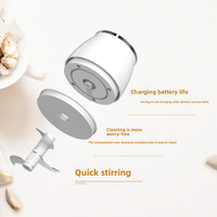350Ml Ail Légumes Viande Usb Rechargeable Sans Fil Électrique Hachoir À Viande Cuisine Portable Ail Hachoir Mini Robot Culinaire