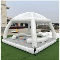 Nouvelle Conception - Île Flottante Gonflable pour Piscine - Tente Aquatique - Plateforme - Tente - Matériel PVC - Portable - Taille Personnalisable