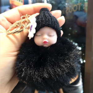 Manufacturer Direct Sales Cute Little Fresh Plush Keychain Soft Rubber Sleep Doll Lightweight Convenient Carry Popular Carrying - Product Image 4