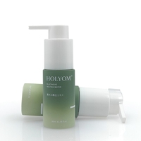 Bouteille en plastique PET vide de 30 ml et 50 ml pour crème de soin de la peau, emballage cosmétique, pompe à pression, impression UV et sérigraphie personnalisées, bouchon à clapet