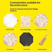 Parapluie rétractable pliable compact portable avec poignée télescopique en tissu nylon 190T - Protection solaire pour femmes et hommes, résistant aux UV