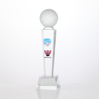 Trofeo de Cricket de cristal transparente K9 personalizado, copa de premio, deportes, baloncesto, fútbol, Golf, trofeo con logotipo personalizado