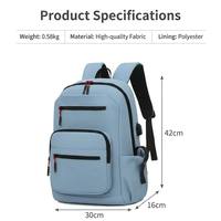 Ransel Laptop Multifungsi 15.6 Inci Port Pengisian Daya USB Ransel Perjalanan Ringan Tas Harian Kasual untuk Pria Wanita