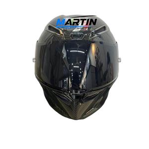 <span class=keywords><strong>Casco</strong></span> de Motocicleta de Fibra de Carbono con Alerón Grande en <span class=keywords><strong>Negro</strong></span> Brillante para Hombres y Mujeres, <span class=keywords><strong>Casco</strong></span> de Seguridad para Todas las Estaciones para Conductores, Compatible con <span class=keywords><strong>AGV</strong></span> Pista - Product Image 3