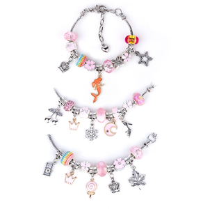 Kit per Creare <span class=keywords><strong>Braccialetti</strong></span> con Charm per Ragazze, <span class=keywords><strong>Set</strong></span> di Perline e Bracciali Fai-da-Te alla Moda - Product Image 5