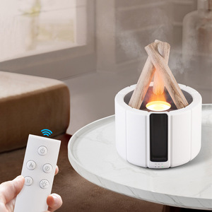 Difusor de Aroma Simulado con Efecto de Fuego, Humidificador de Aire Ultrasónico, Generador de Niebla Fría, Lámpara LED para Aceites Esenciales - Product Image 3