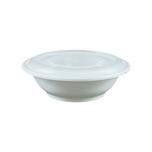 Borui Plastics Disposable Round Bowl With Lid Microwave Safe Food Grade Takeout Packaging Container - Product Image 1