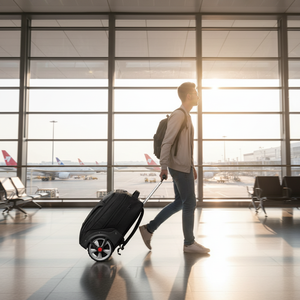 Sac à dos à roulettes portable double usage en gros, sac de voyage à roulettes avec pochette pour ordinateur portable, sac à dos à roulettes - Product Image 6