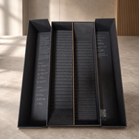 Boîte cadeau magnétique noire de luxe en gros avec insert intérieur personnalisé pour l'emballage de produits de détail haut de gamme