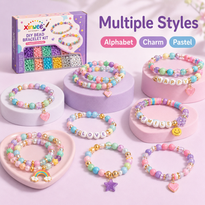 Kit <span class=keywords><strong>de</strong></span> Pulseras <span class=keywords><strong>de</strong></span> Cuentas DIY para Niñas, Cuentas con Letras del Alfabeto, Set <span class=keywords><strong>de</strong></span> Fabricación <span class=keywords><strong>de</strong></span> Joyas, Set Educativo <span class=keywords><strong>de</strong></span> Artes y Manualidades Coloridas para Niños, Regalos <span class=keywords><strong>de</strong></span> Juguetes - Product Image 3