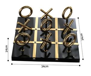 Tavolo da ufficio figurine artigianato dorato di lusso Top Rated Board Queen King gioco di scacchi Set decorazione decorativa per scacchi - Product Image 2