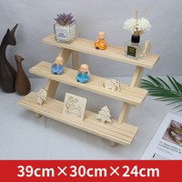 Étagère de rangement en bois mat à bulles à trois niveaux Organisateur de bureau multicouche et présentoir pour le stockage et l'organisation des épices