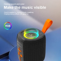 Haut-parleur portable 5.3 5W avec batterie 1200mAh, lumière LED RGB, prise en charge des cartes TF et des clés USB, son stéréo, utilisation intérieure et extérieure