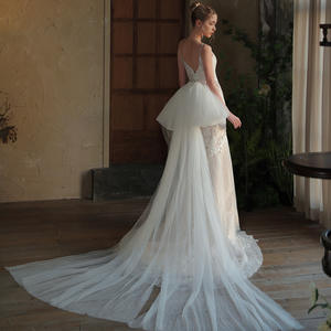 <span class=keywords><strong>Abito</strong></span> da Sposa Francese Semplice <span class=keywords><strong>Bianco</strong></span> con Coda a Farfalla, <span class=keywords><strong>Abito</strong></span> da Sera <span class=keywords><strong>Senza</strong></span> <span class=keywords><strong>Spalline</strong></span> con Scialle per Banchetti - Product Image 4