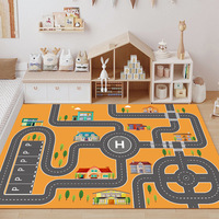 Tapis colorés sans perte antidérapant petit tapis de chambre d'adolescent fausse laine doux mignon dessin animé tapis