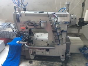 DT600-33AC/EUT/DD Nouvelle machine à coudre à entraînement direct, coupeur droit, coupe-fil pneumatique automatique, lit cylindrique, point de recouvrement, moteur haute vitesse - Product Image 2