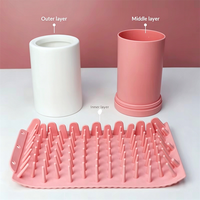 Tasse de lavage et de nettoyage des pattes portable et écologique - Tasse semi-automatique en silicone souple pour le lavage des pieds, élimination de la boue sans essuyage