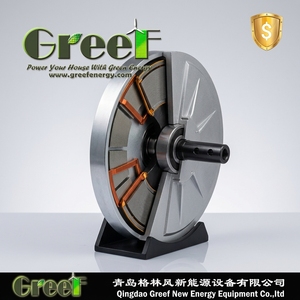 เครื่องกำเนิดไฟฟ้าแบบดิสก์สเตเตอร์ไร้แกน 2 กิโลวัตต์ 160 รอบต่อนาที แรงบิดสูง สำหรับกังหันลมแกนตั้ง - Product Image 1