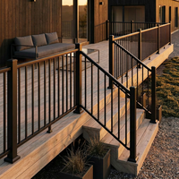 Système de garde-corps modulaire en aluminium moderne BH populaire, garde-corps d'escalier à piquets robuste, monté au sol, 36 pouces de haut, multicolore, garantie à vie