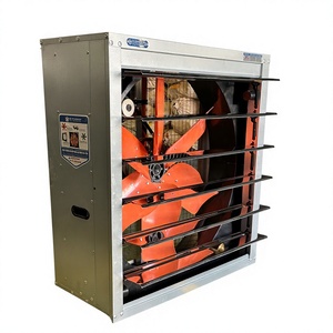 พัดลมระบายความร้อนในโรงเรือนแบบขับเคลื่อนด้วยสายพานโดยตรง รุ่น Poultry Hammer SHRV-1100 โครงเหล็กชุบสังกะสี สำหรับการหมุนเวียนความเย็นในโรงเรือน - Product Image 3