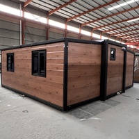 Pack plat préfabriqué personnalisé REMOTE petites villas pliables 20 pieds 40 pieds 2 3 4 chambres à coucher maison conteneur avec cuisine et salle de bain