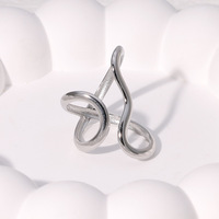 YW à la mode Offre Spéciale Alien Line Design bijoux en or anneaux en acier inoxydable pour les femmes