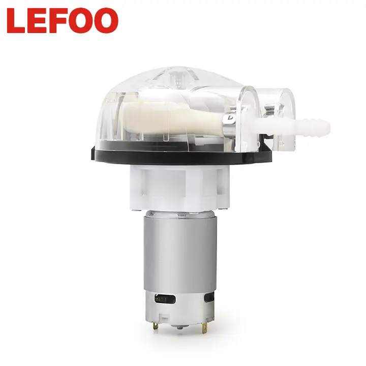 LEFOO 12V/24V pequeño caudal médico bombas peristálticas dispensador bomba dosificadora peristáltica Motor eléctrico de CC depende del tamaño del tubo