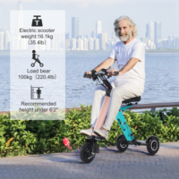 Trottinette électrique pliable à 3 roues TopMate ES33 en alliage d'aluminium léger, batterie 36V 7.8AH, fonction marche arrière, clé, 250W, étanche