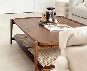 Space Saving Coffee <b>Table</b> Natural Wood Minimalism Design Living Room Furniture Vietnam 1 Year Warranty Diameter 80 x Height 40 <b>c</b> - Product Image 2