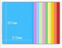 Papier 120 g/m² 24 couleurs A3 A4 à vendre, haute qualité pour emballage, impression, artisanat, étiquettes suspendues, cartes de table, sacs