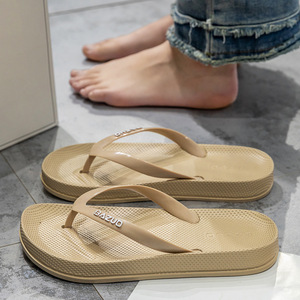 Pantoufles pour hommes et femmes en vrac avec impression de logo personnalisé claquette en caoutchouc chaussures souples antidérapantes tongs noires - Product Image 2