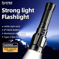 Lampe torche tactique super lumineuse, zoomable, en alliage d'aluminium, étanche, portable, pour le camping, les activités de plein air, les situations d'urgence et le travail